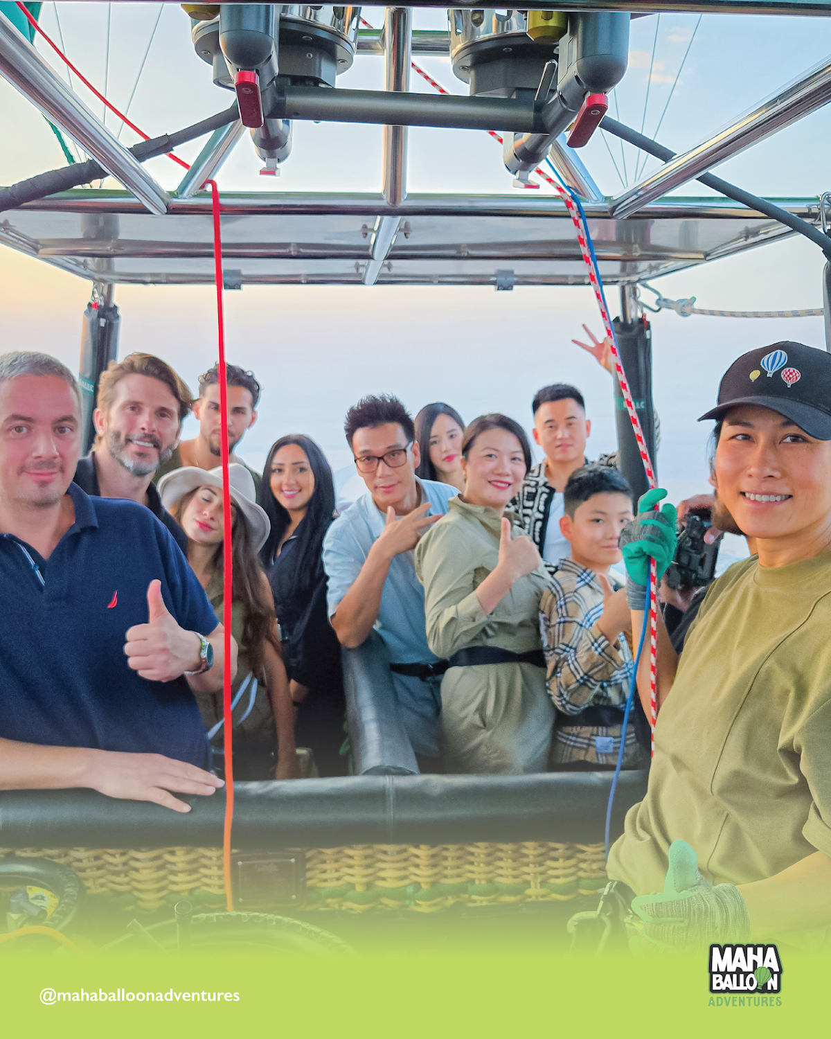 Hot Air Balloon over the Dubai Desert